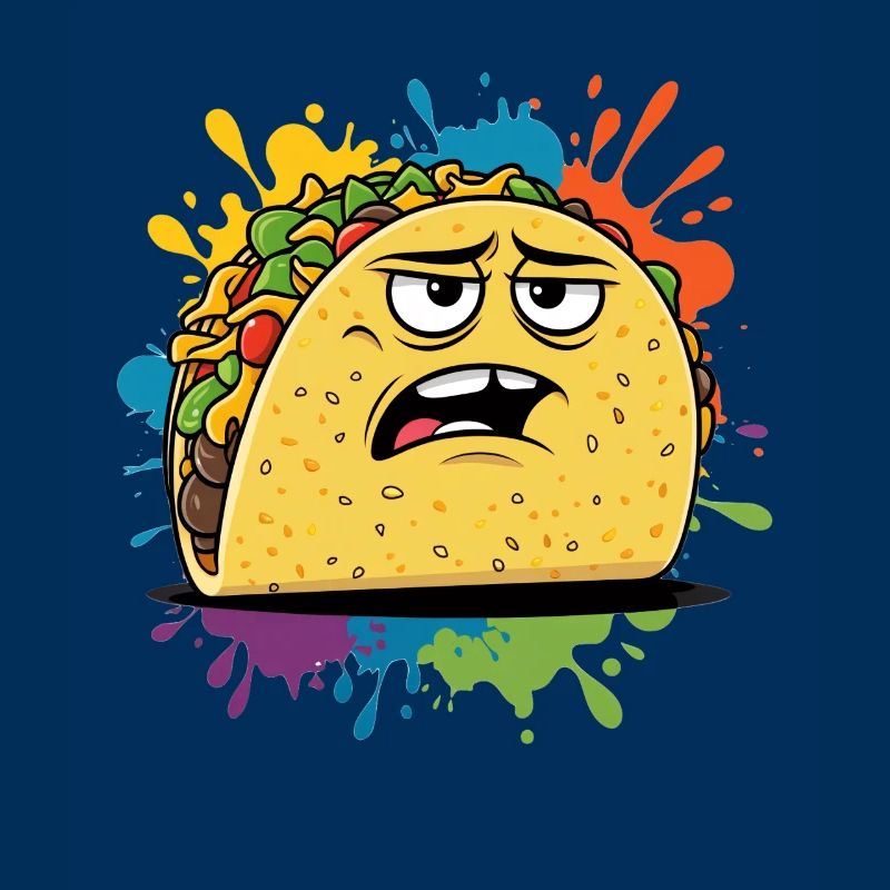 Graphique de taco élégant avec expression