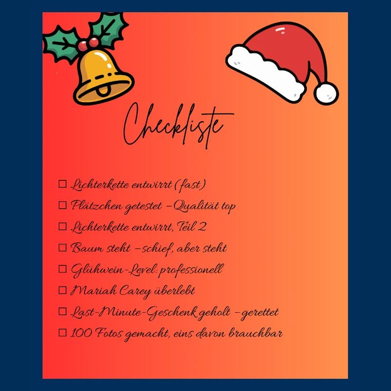 Conception de la liste de contrôle de Noël