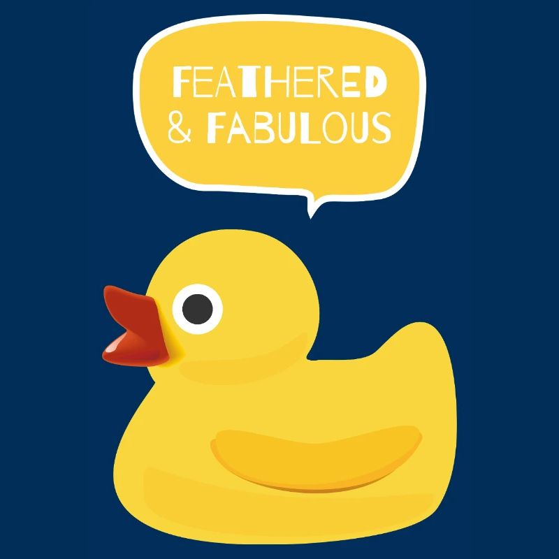 Conception de canard à plumes et fabuleuse
