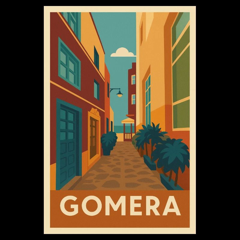 Affiche de rue de l’île de Gomera