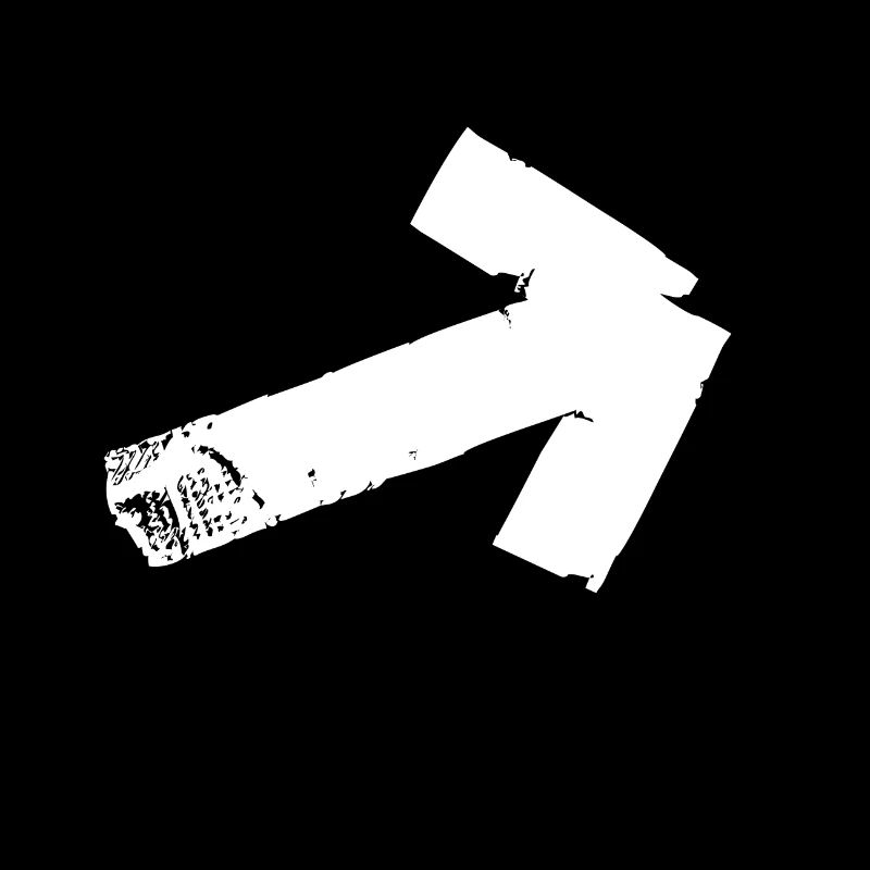 Arrow diagonally - white