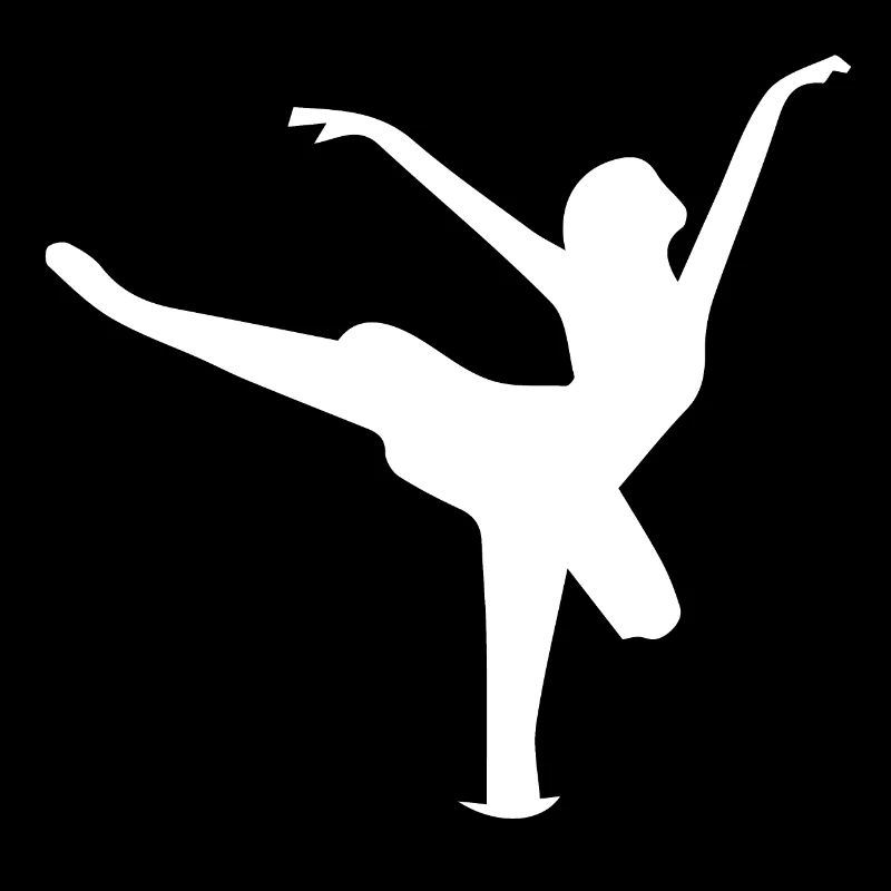 Sprung einer Tänzerin Silhouette