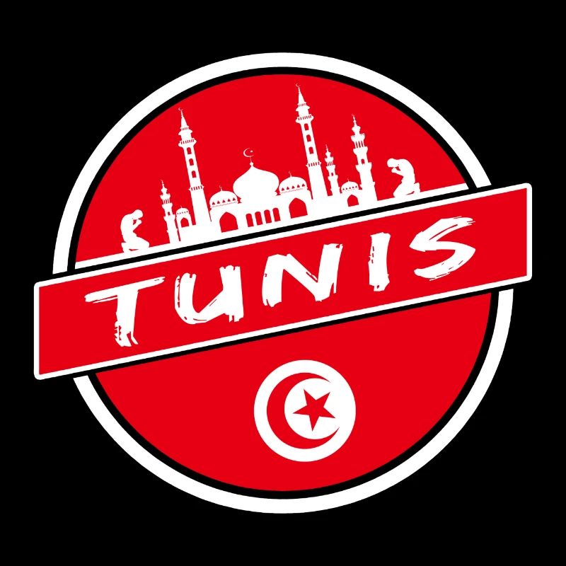 Tunis design avec mosquée / tunisie