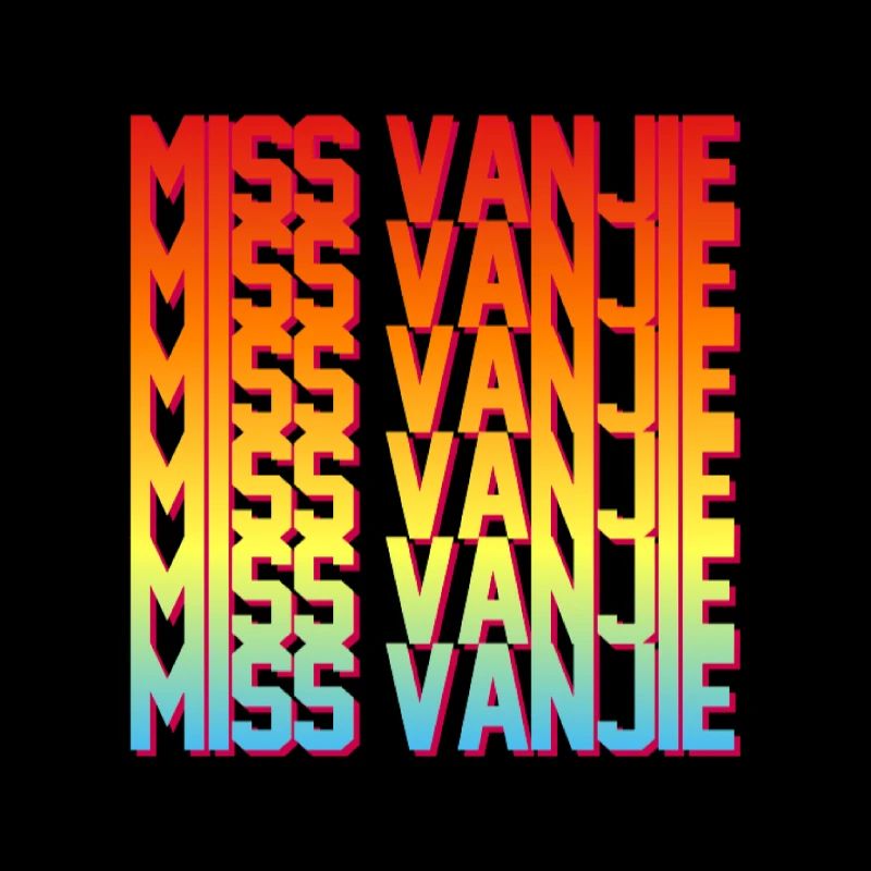 Mlle Vanjie ! Texte de couleur arc-en-ciel de mème