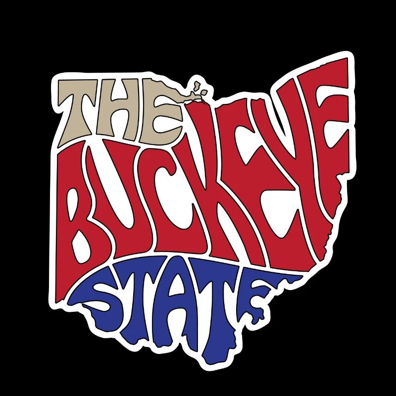 The Buckeye State Ohio Map Word Cloud