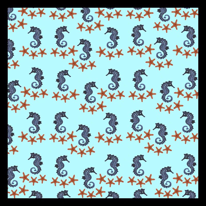 sommerkleidung tiermuster, Seepferdchenmuster