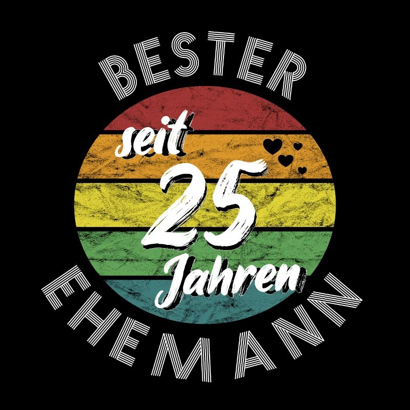 bester Ehemann seit 25 Jahren Silberhochzeit retro