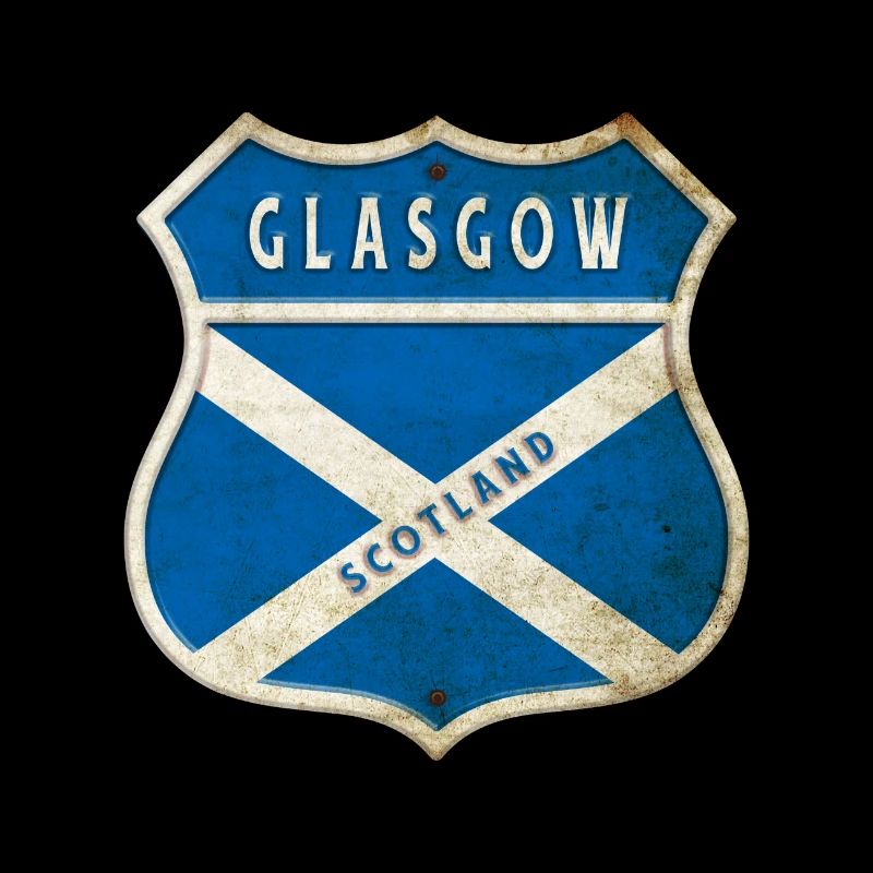 Glasgow Schottland Wappen Flaggen Design