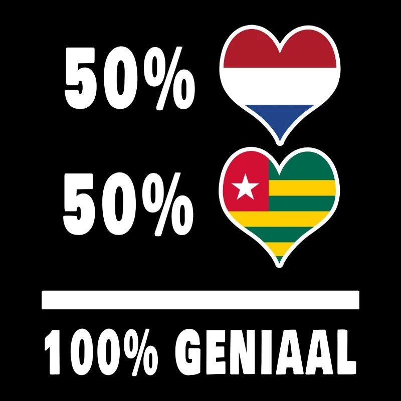 Drapeau 100% Genius du Togo et des Pays-Bas
