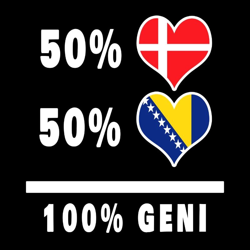 Bosnie et Danemark 100% drapeau de génie