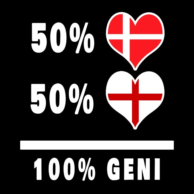 England and Denmark 100% genius flag