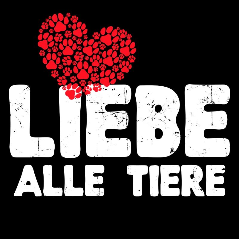 Ich Liebe Tiere Herz Statement Haustiere