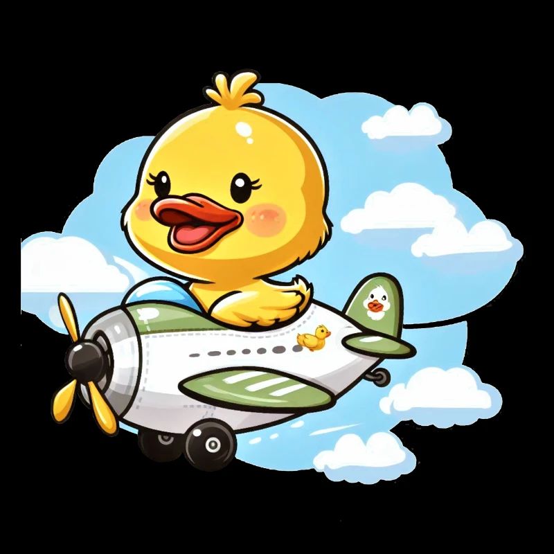 Cute Duck Aviator Design