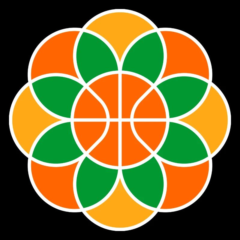 Mandala de fleur de basket-ball