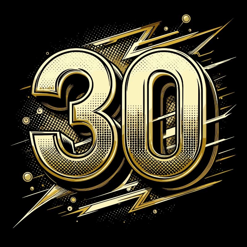 30 ans or Pop Art 30e cadeau d’anniversaire
