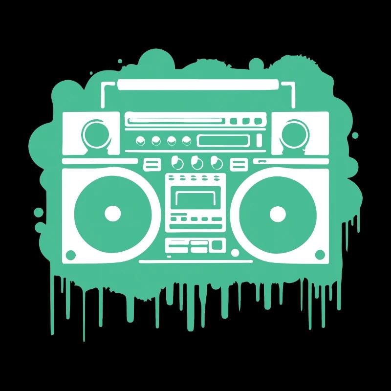 Cyan Boom Box