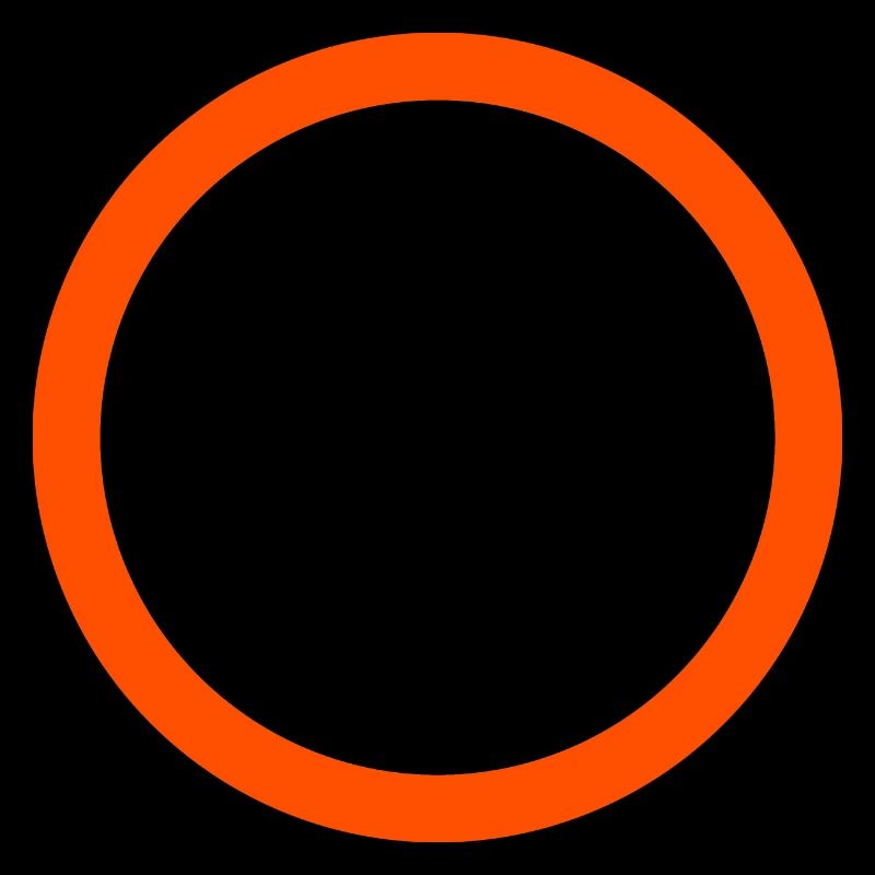 Emblème du cercle orange fluo
