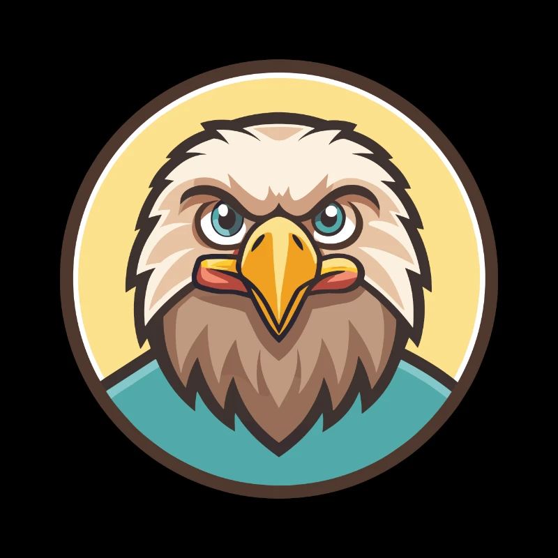 Eagle Kawaii Cartoon Character Animal Pet Face