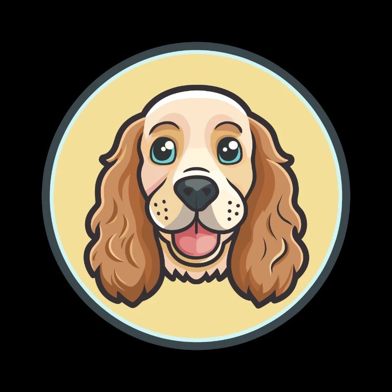 Englischer Cocker Spaniel Hunderasse Karikatur Kawaii