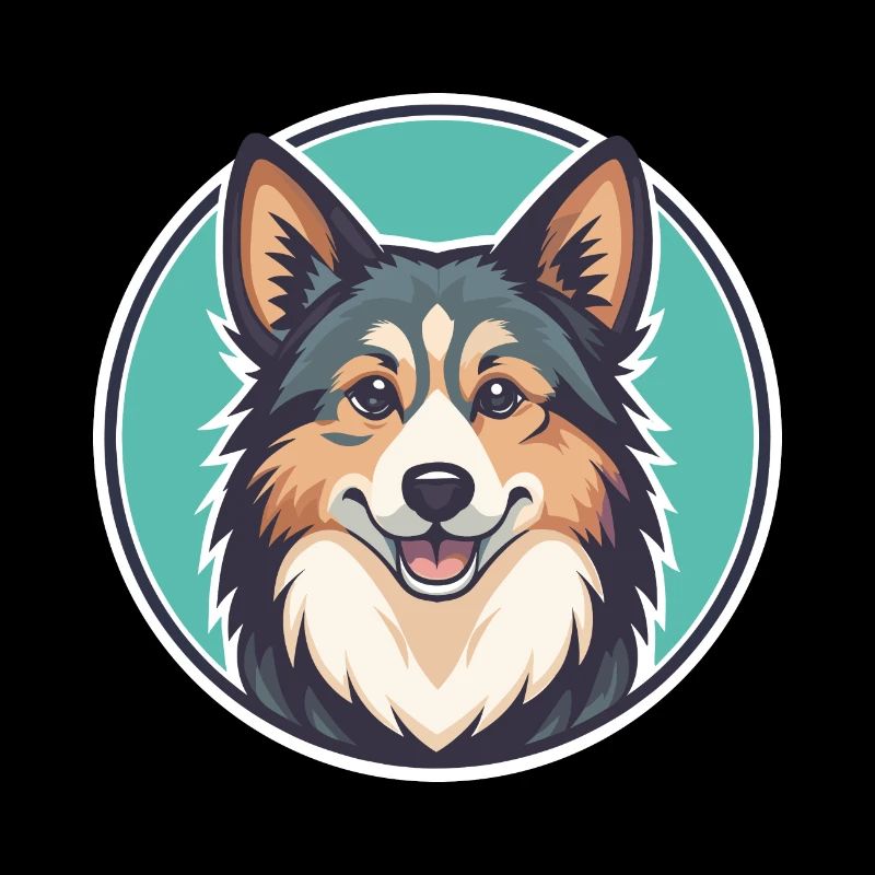 Isländischer Schäferhund Hunderasse Karikatur Kawaii