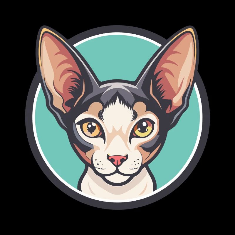 Cornish Rex Cat Breed Cartoon Kawaii Animal Pet