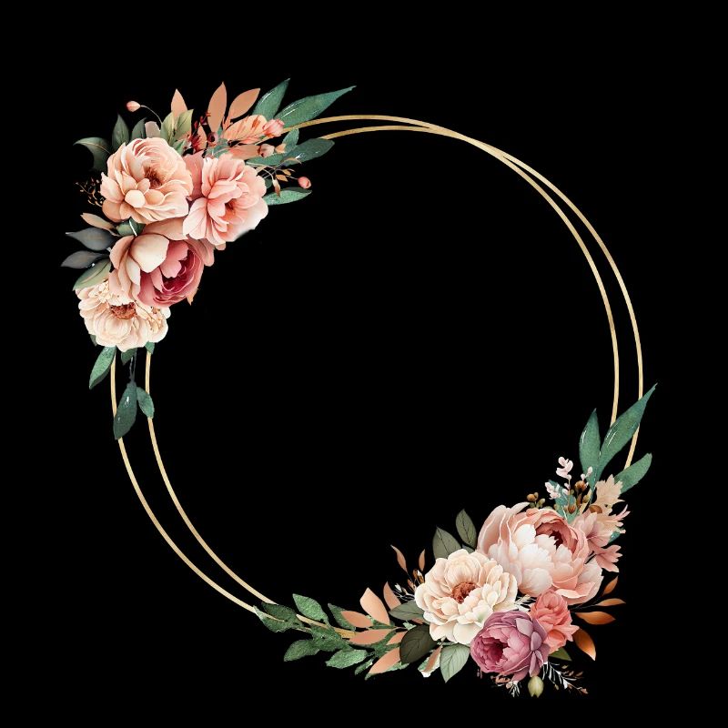 Rustic flower wreath, customizable