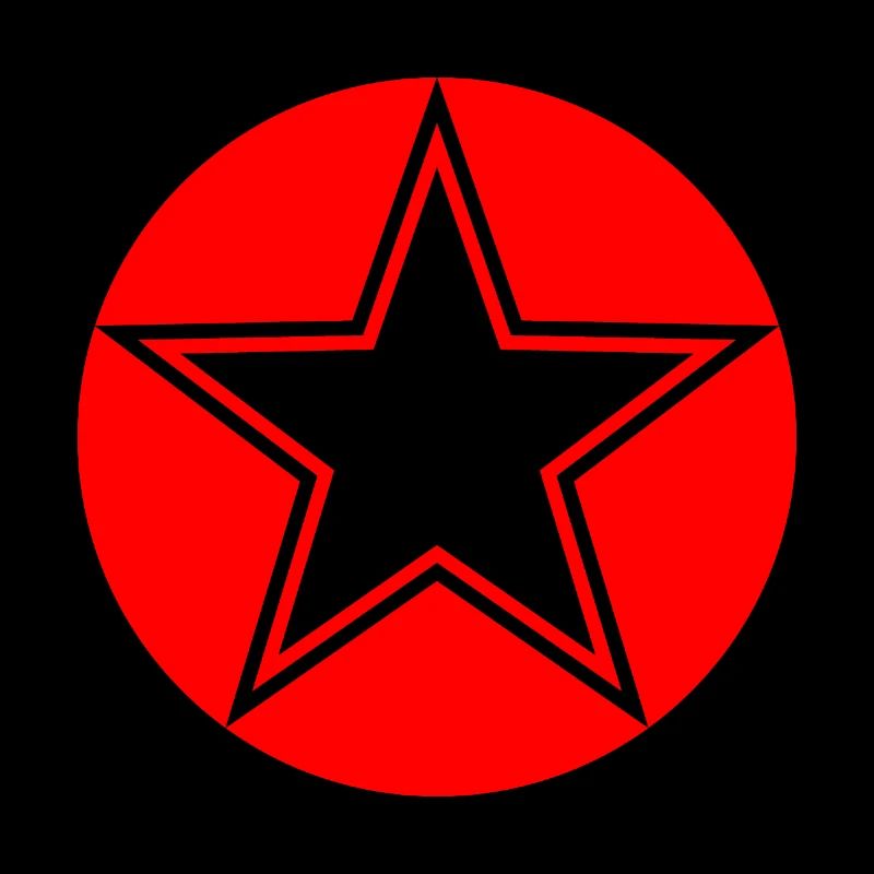 Transparenter Stern mit roter Umrandung