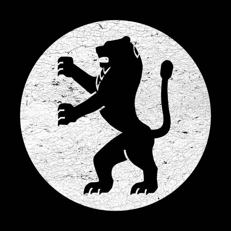 Lion de Juda dans cercle blanc