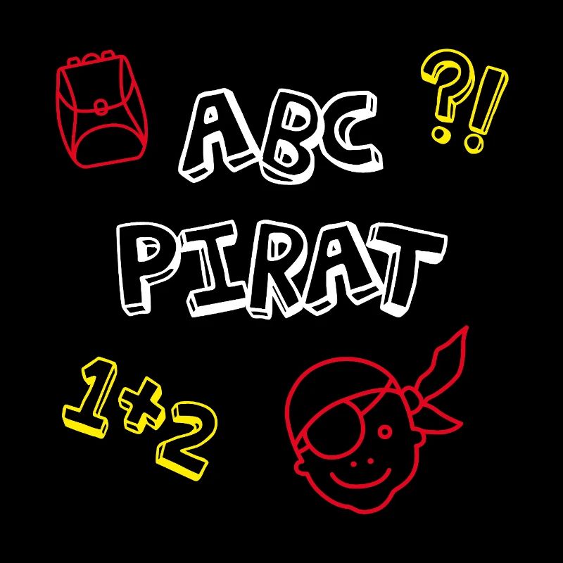 ABC Pirat Einschulung Schule Comic Kinder Feier