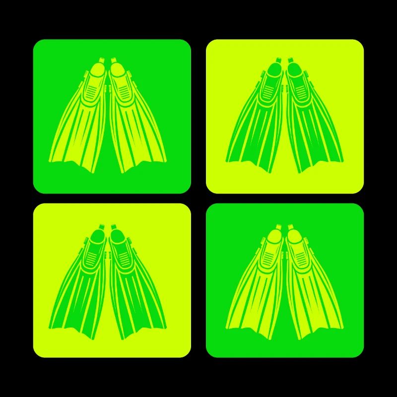 Conception de palmes de plongée rétro