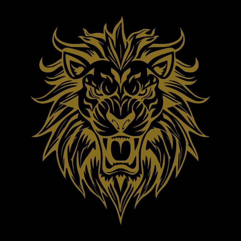 Majestic lion head graphic