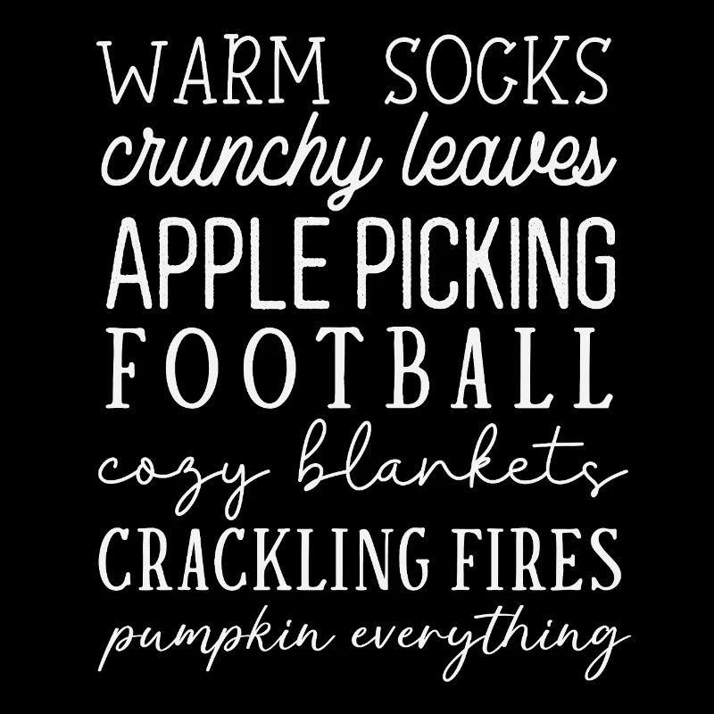 Autumn Reading Desire Text Design for Clothes