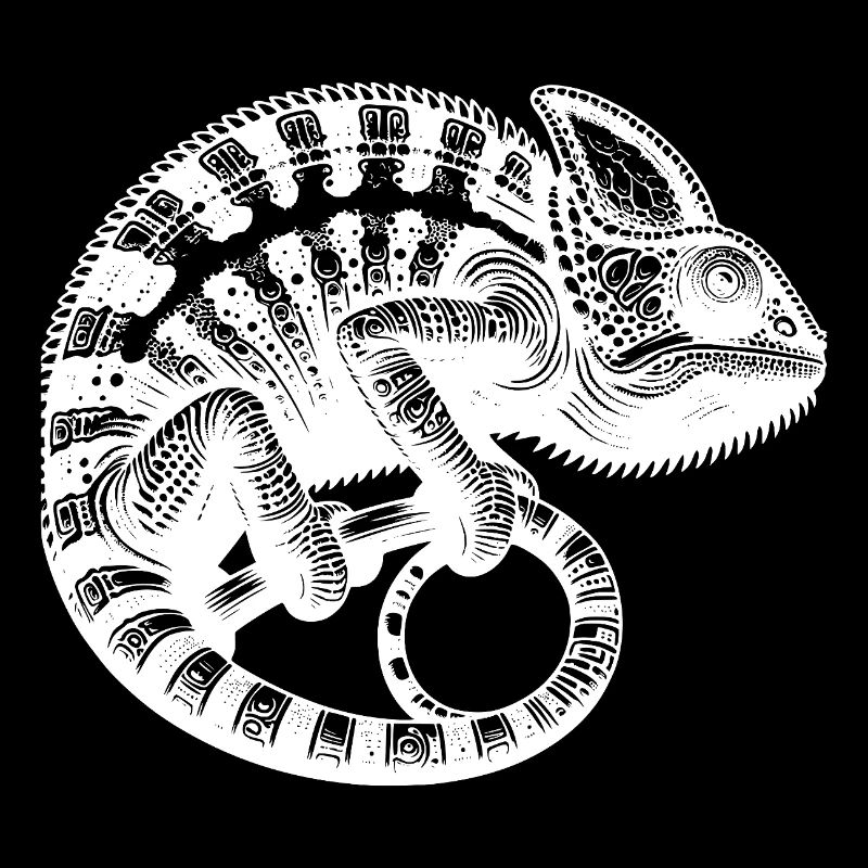 Jungle Reptile Chameleon Tattoo