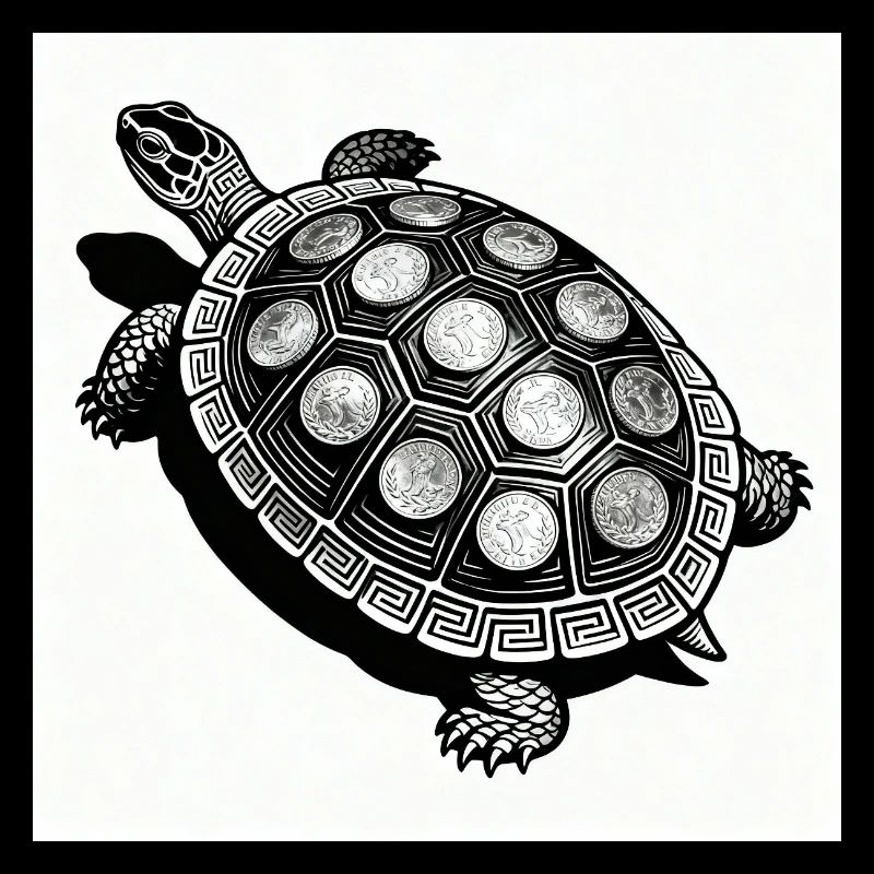 Münz-Schildkröte Geometrie