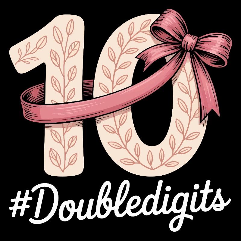 10. Geburtstag Mädchen | Doppelter Ziffern-Spaß