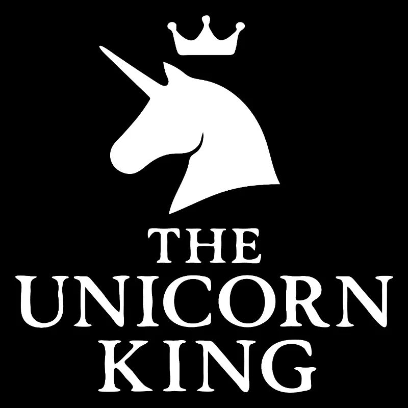 Das Einhornkönig-Logo mit Kronendesign