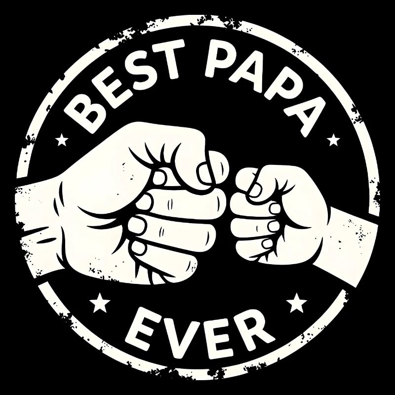 Best Papa Ever Fist Bump Dad Design