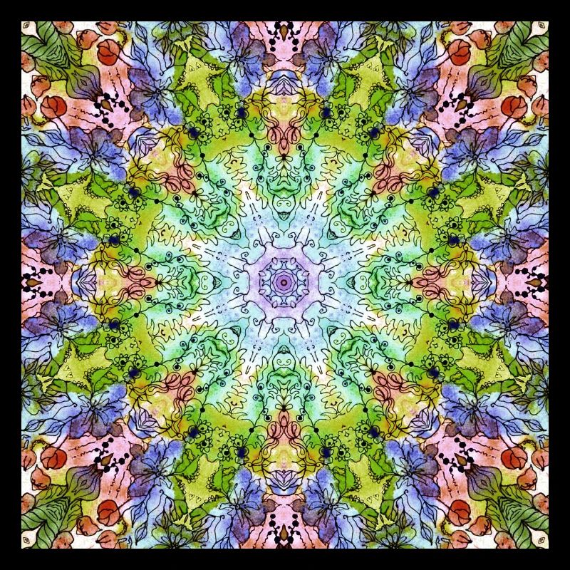 Mandala de Fleurs Kaléidoscope