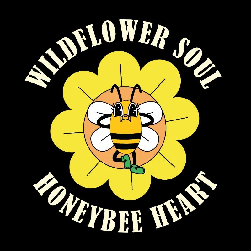 Cœur d’abeille âme de fleurs sauvages – Nature rétro