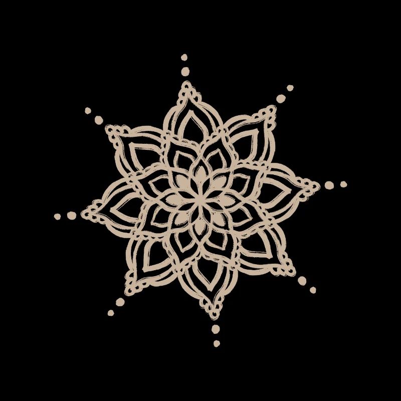 Beige Mandala-Stern-Design