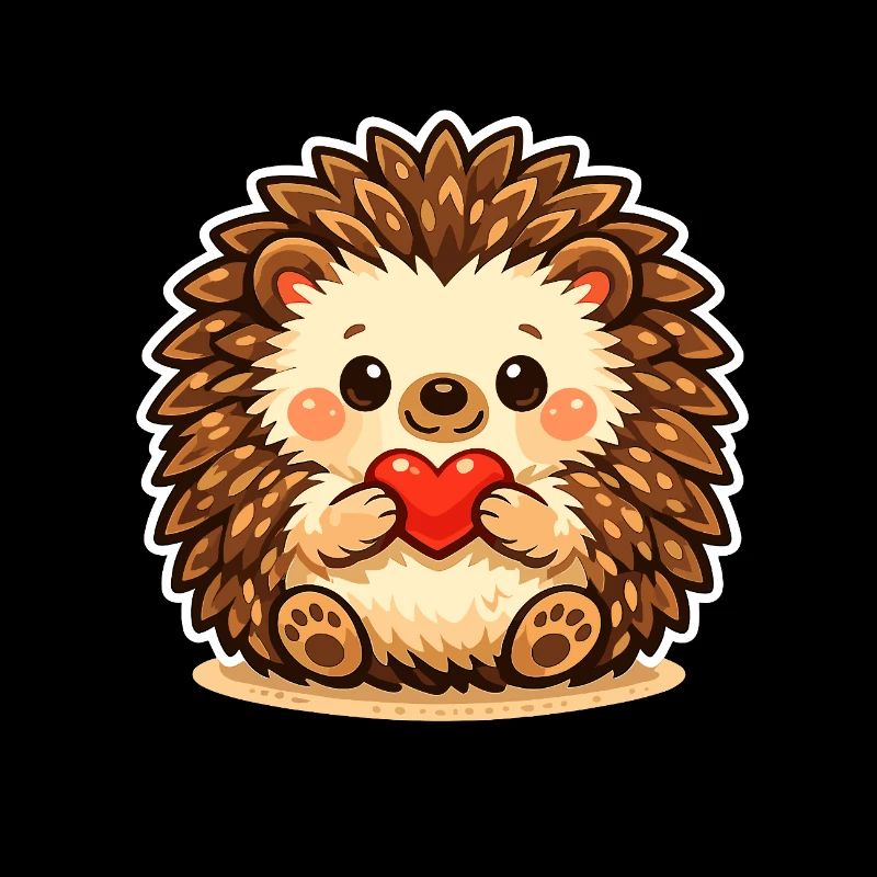 Kuscheliger Igel mit Herz