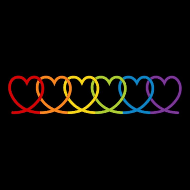 Coeurs arc-en-ciel