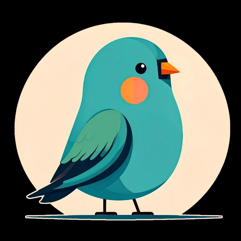 Petit oiseau vert-bleu