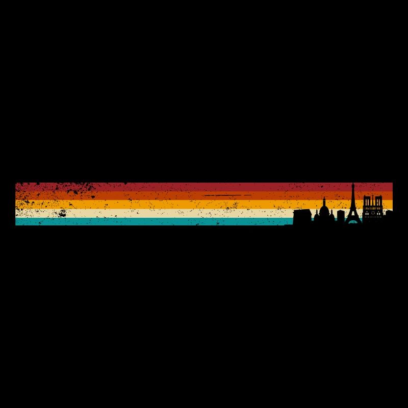 skyline Paris vintage