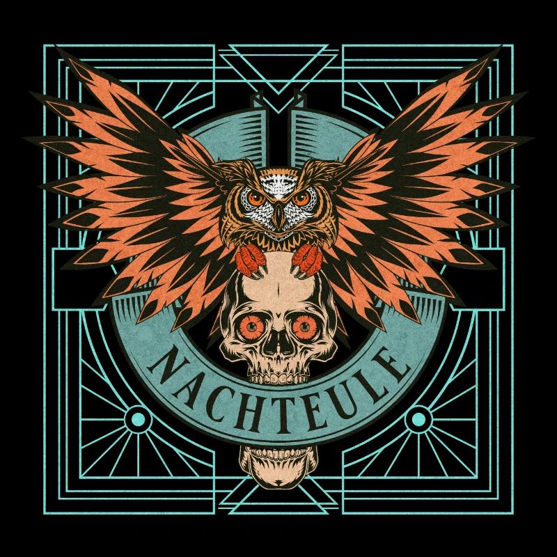 Nachteule Schädel Pank