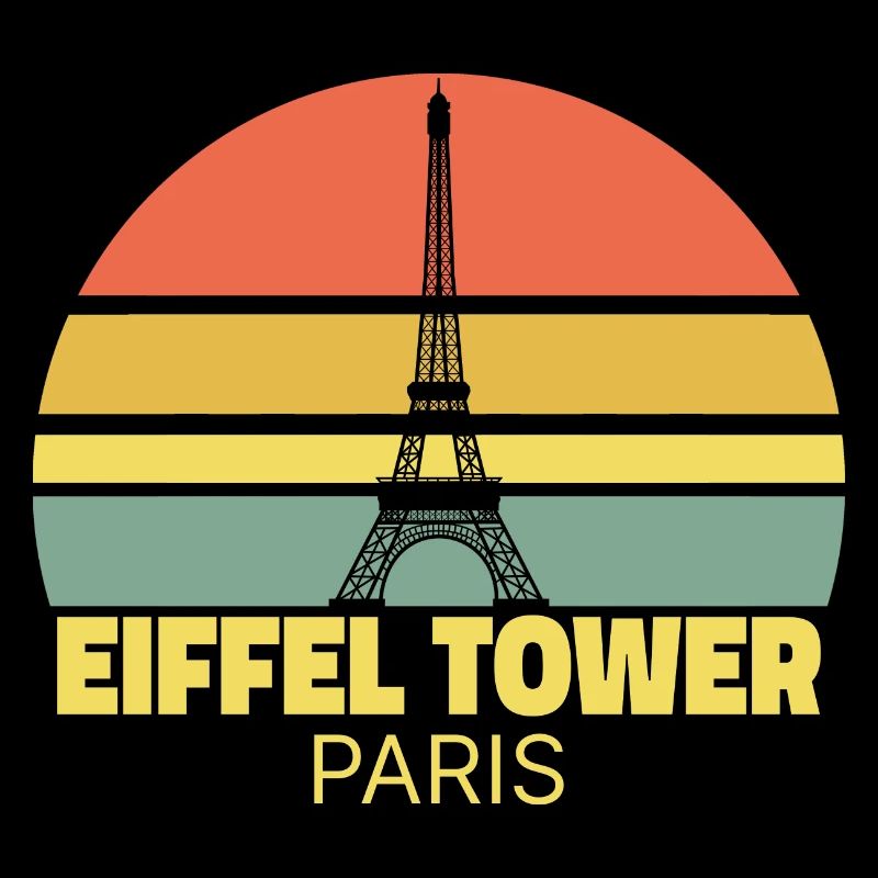 Tour Eiffel Paris Silhouette Rétro