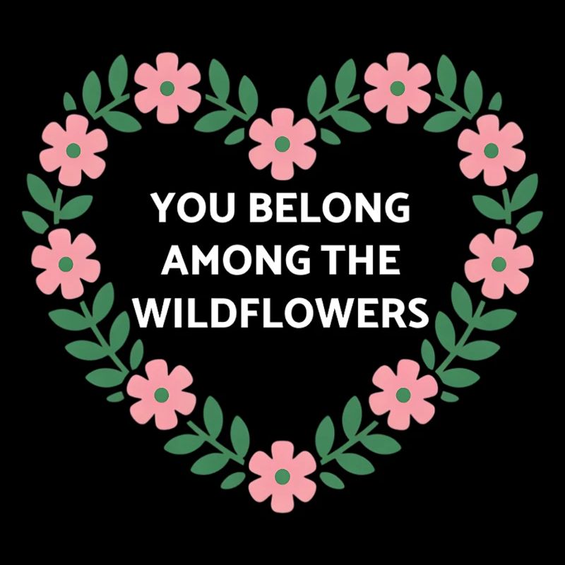 Message de cœur de fleur sauvage