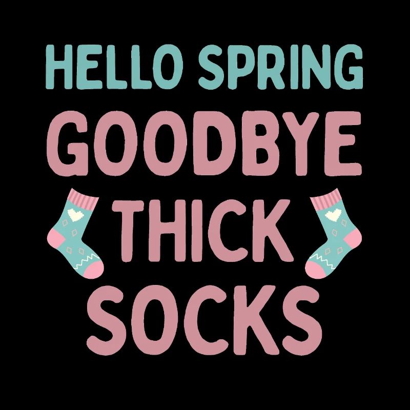 Hello Spring Goodbye Thick Socks