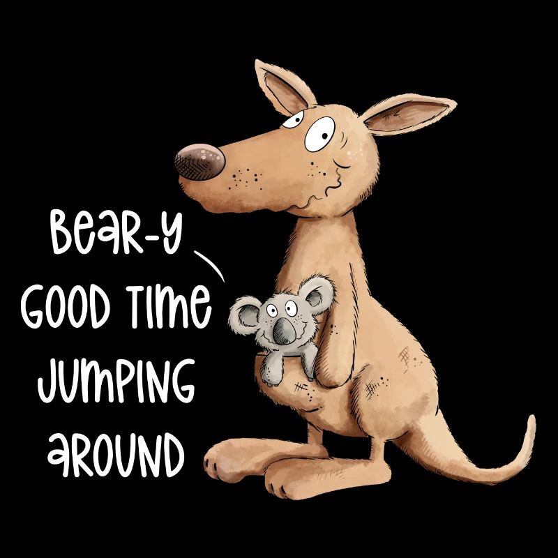 Drolliges Känguru Mit Koala Bär Good Time