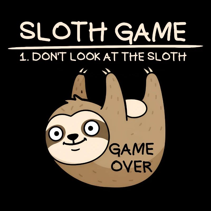 Sloth Game Don't Look at the Sloth Funny